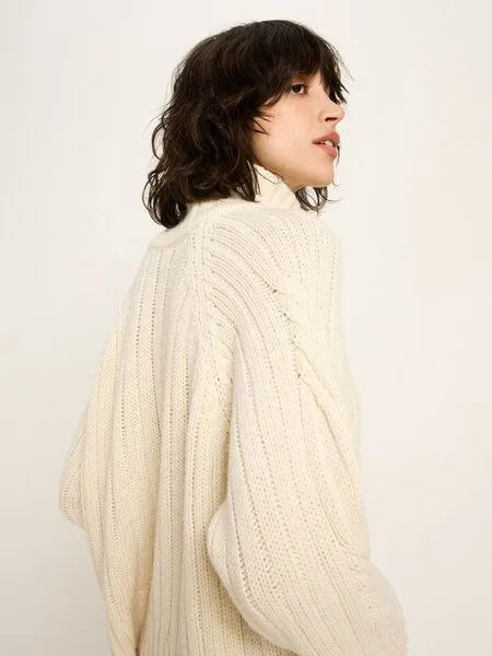 LANIUS LANIUS Rippenpullover, Off white, – Produktbild 4 von 4