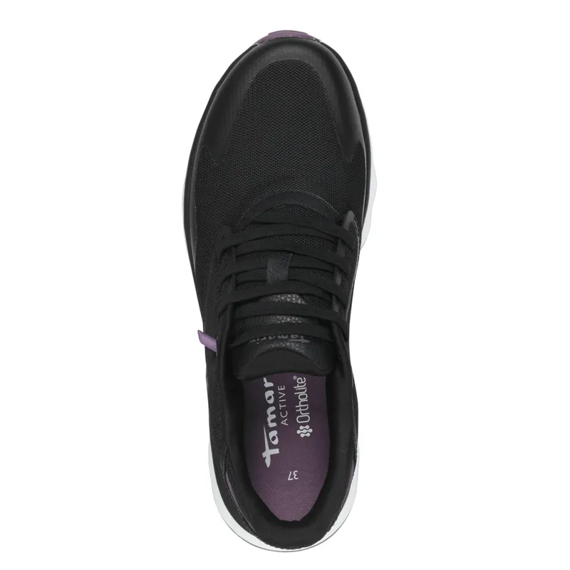 Tamaris Tamaris Schnühalbschuh sportlich für Damen, schwarz, Größe 41 EU, Schwarz, – Produktbild 2 von 5