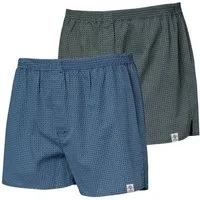 Haasis Bodywear Haasis Bodywear Herren Web-Boxer Print, verdeckte Knopfleiste, 2er Pack – Produktbild 1 von 1