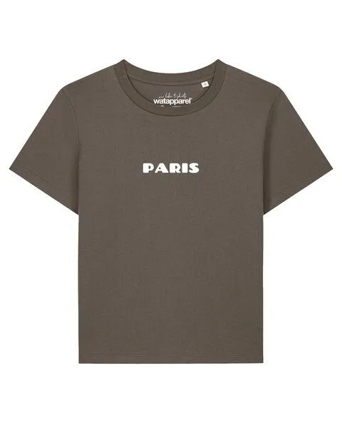 watapparel watapparel T-Shirt Frauen Paris Flora, Mocha, – Produktbild 1 von 2