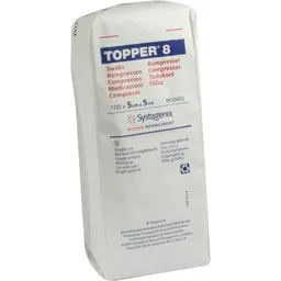 Solventum Germany TOPPER 8 Kompr.5x5 cm unsteril 100 St Kompressen – Produktbild 1 von 1