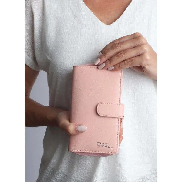 Vargu Vargu Echtleder Geldbörse SABA 1-A mono, Light pink, – Produktbild 3 von 4