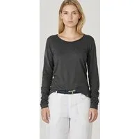 HempAge HempAge Damen Langarm-Shirt Lene Hanf/Bio-Baumwolle, Black, – Produktbild 1 von 2