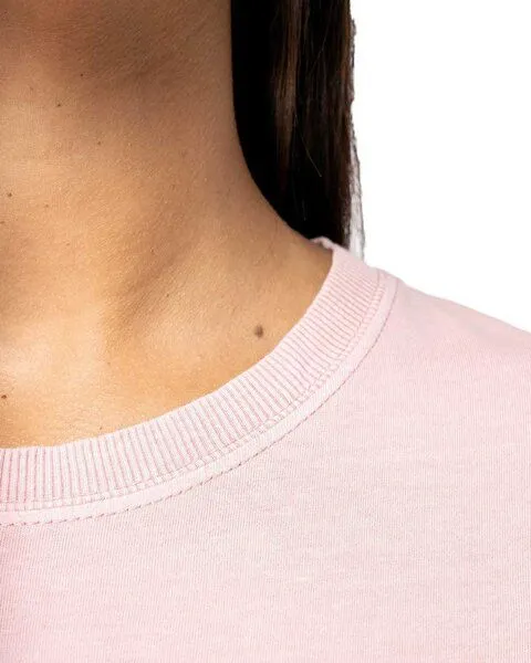 YTWOO YTWOO Ausgewaschenes Damen T-Shirt Kleid aus 100% Bio-Baumwolle, Rosa, – Produktbild 4 von 4