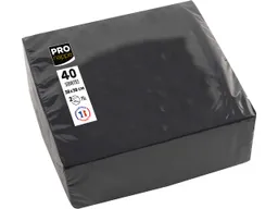 ProNappe 40 ProNappe Servietten 38 x 38 cm, schwarz – Produktbild 1 von 1