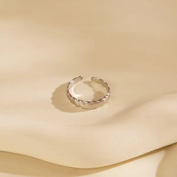ELEKTROPULLI Größenverstellbarer Ring von Elektropulli, Silber, – Produktbild 1 von 8