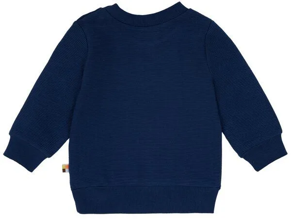 loud + proud loud + proud Babys & Kinder Sweat Rippenstruktur, GOTS-zertifiziert, Ultramarin(blau), – Produktbild 2 von 2
