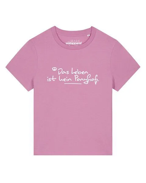 watapparel watapparel T-Shirt Frauen Das Leben ist kein Ponyhof, Bubble pink, – Produktbild 1 von 2