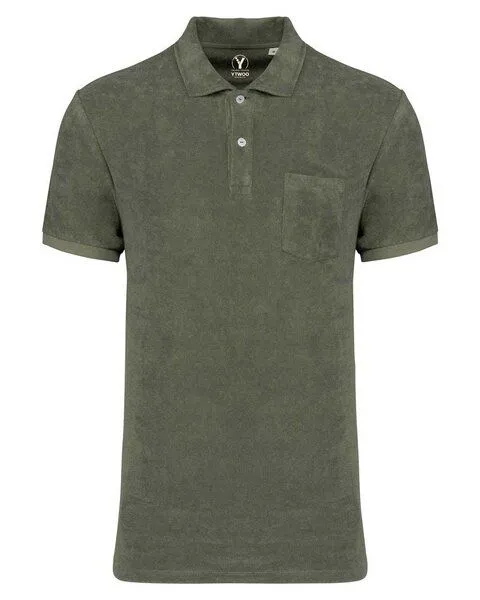 YTWOO YTWOO Herren Polohemd aus weichem Bio-Terrystoff - Made in Portugal, Khaki, – Produktbild 1 von 2