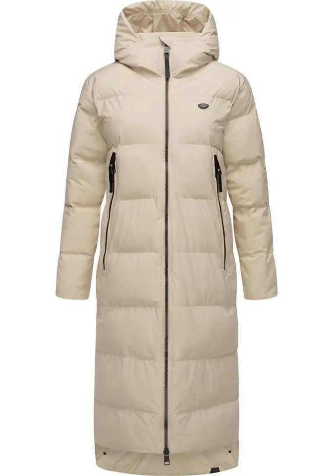 ragwear ragwear Wintermantel Patrise Extralanger Damen Winter Steppmantel mit Gehschlitzen, Braun, – Produktbild 2 von 4