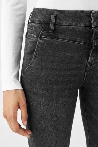 DAWN Damen Jeans SUN UP Powerstretch Design Details DAWN Bio-Baumwolle, Black denim, – Produktbild 5 von 5