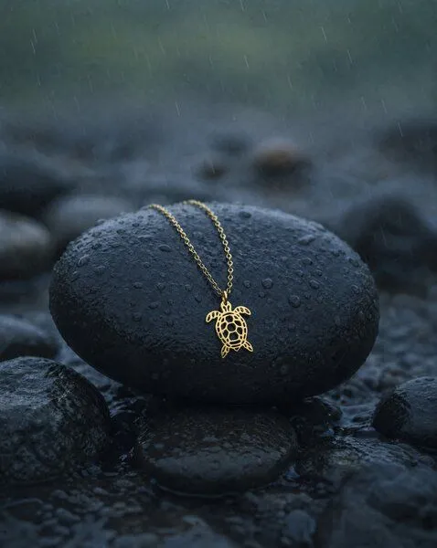 Zeachild Zeachild Kette mit Schildkröte Var. C aus Edelstahl, Gold, – Produktbild 1 von 5