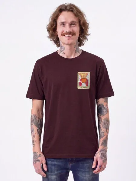 watapparel watapparel T-Shirt Unisex Tarot The Coffee, Red brown, – Produktbild 2 von 2