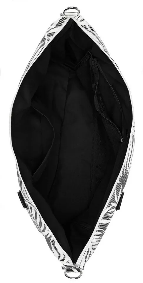 VENICE BEACH VENICE BEACH Sporttasche große Umhängetasche, Wellnesstasche, Saunatasche, Reisetasche, Weekender, Strandtasche mit modischem Druck VEGAN, Schwarz, – Produktbild 4 von 5
