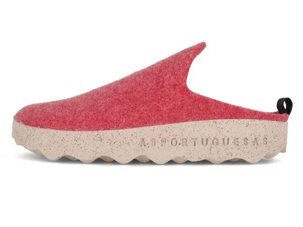ASPORTUGUESAS ASPORTUGUESAS Come Filzpantoffeln mit Kork-Latex Sohle, Rot, – Produktbild 4 von 4