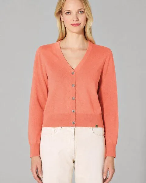 HempAge Hempage Damen Strickjacke kurz Hanf/Bio-Baumwolle, Peach, – Produktbild 2 von 4