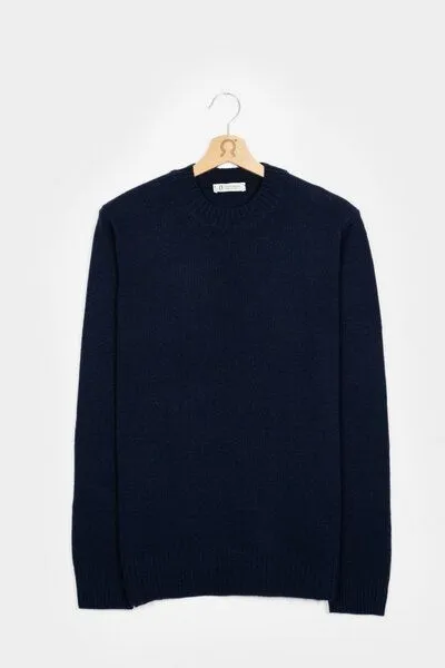 Rifò - Circular Fashion Made in Italy Rifò - Circular Fashion Made in Italy Herrenpullover Ferruccio aus recycelter Wolle, Blau, – Produktbild 3 von 4