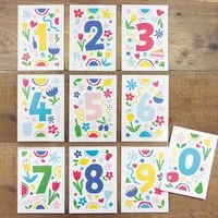 Bow & Hummingbird Bow & Hummingbird Postkarten Set Zahlen - 20 Stück – Produktbild 1 von 1