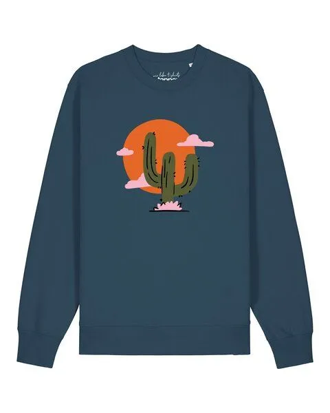 watapparel watapparel Sweatshirt Unisex Kaktus im Sonnenuntergang, Stargazer, – Produktbild 1 von 2