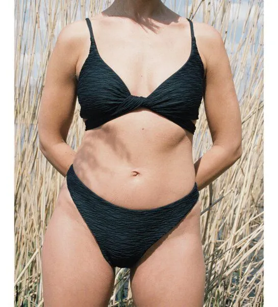 Anekdot Anekdot Bikini Set Jacquard Lin Top + Skyline Slim Slip, Schwarz, – Produktbild 2 von 3