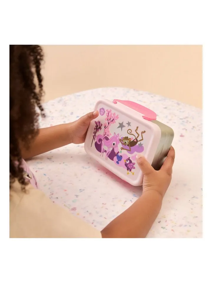 Affenzahn Affenzahn Lunchbox Edelstahl Brotdose, Edelstahl, (Edelstahl Brotdose, 2-tlg., 1x Brotdose, 1x Trennfach), spülmaschinengeeignet bis 45 Grad, Handwäsche empfohlen, Rosa, – Produktbild 4 von 5