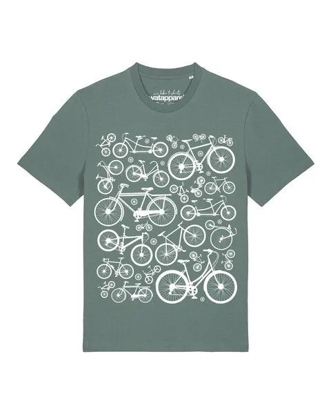watapparel watapparel T-Shirt Unisex Fahrräder, Green bay, – Produktbild 1 von 2