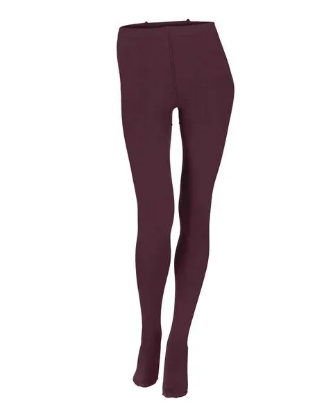 grödo grödo Damen Fein Strumpfhose Blickdicht Bio Baumwolle mit Elasthan, Weinrot, – Produktbild 1 von 4