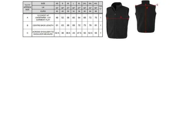 Result Genuine Recycled Result Genuine Recycled Recycelte Unisex Weste Bodywarmer Atmungsaktiv bis Gr.4XL, Schwarz, – Produktbild 3 von 3