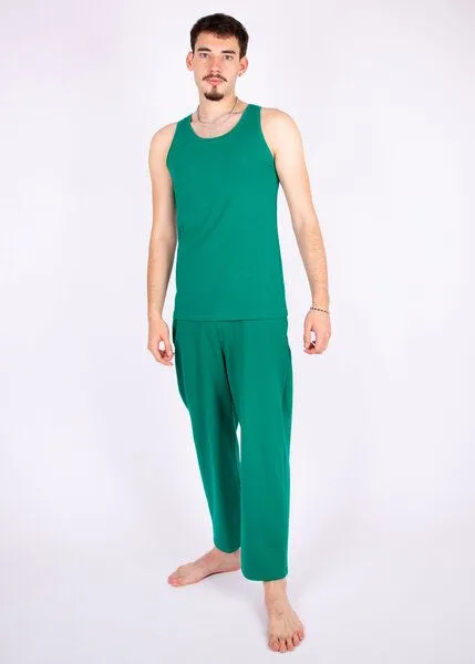 ÆVRIL ÆVRIL Unisex Tank Top // Emerald Green // Bio-Baumwolle – Produktbild 2 von 4