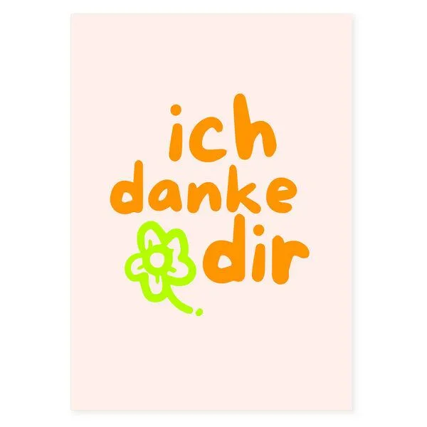 Bow & Hummingbird Bow & Hummingbird Postkarte "ich danke dir" aus Recyclingpapier – Produktbild 3 von 3