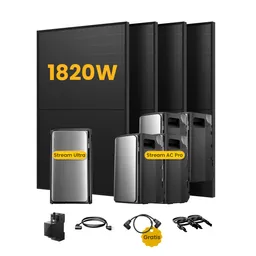 EcoFlow EcoFlow Stream Ultra, All-in-One Speicher für Balkonkraftwerke, mit 4 x 455 Bifaziale Solarmodule, by Powerness - Stream Ultra + 4 x Stream AC Pro | 9600Wh / 1 x Smart Meter / Selbstabholung – Produktbild 1 von 1