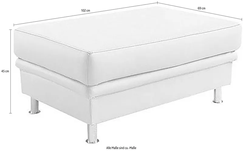 sit&more Hocker Mailand, B: 102 cm, individuell zu kombinieren, Braun, – Produktbild 1 von 5