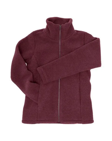 Engel Engel Damen Fleece-Jacke mit Reißverschluss Schurwolle, Schilf-melange, – Produktbild 2 von 4