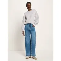 LANIUS LANIUS Marlenejeans (GOTS) aus Bio-Baumwolle, Mid blue denim, – Produktbild 3 von 8
