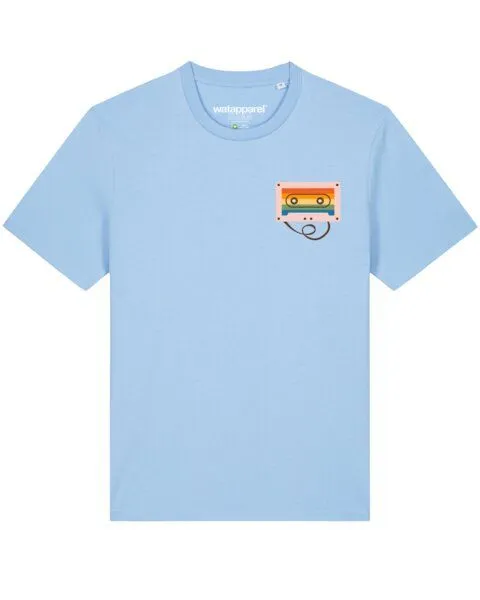watapparel watapparel T-Shirt Unisex Rainbow Cassette, Blue soul, – Produktbild 1 von 3