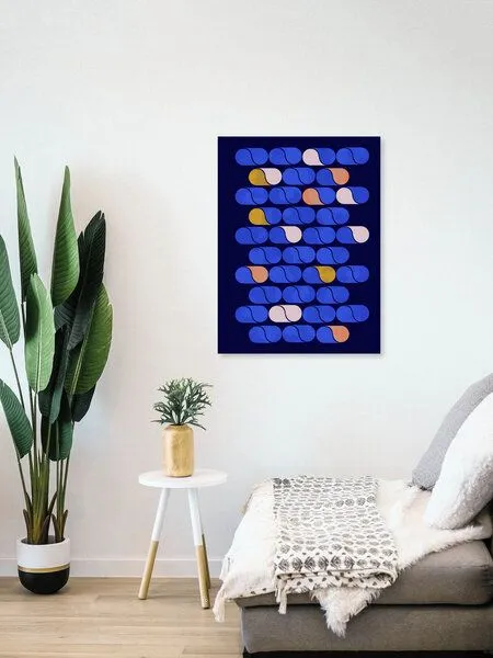 Photocircle Photocircle Poster / Leinwandbild - Blue modern pattern – Produktbild 4 von 4