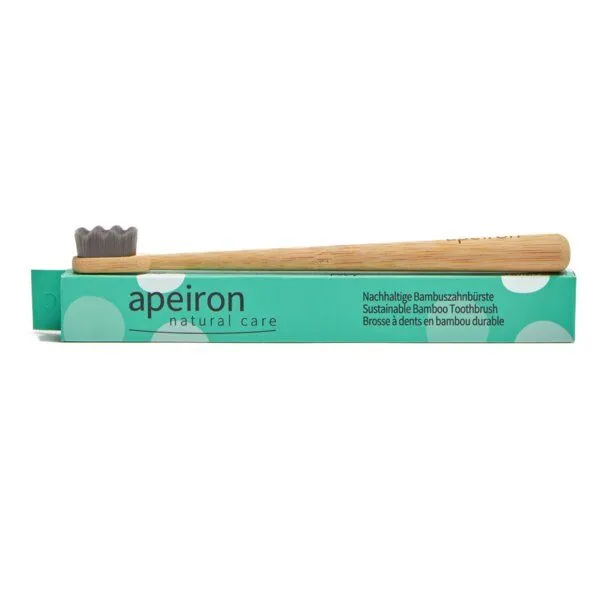 Apeiron Apeiron FINIDENT Bambus-Zahnbürste, schwarz, ultra feine Borsten – Produktbild 2 von 5
