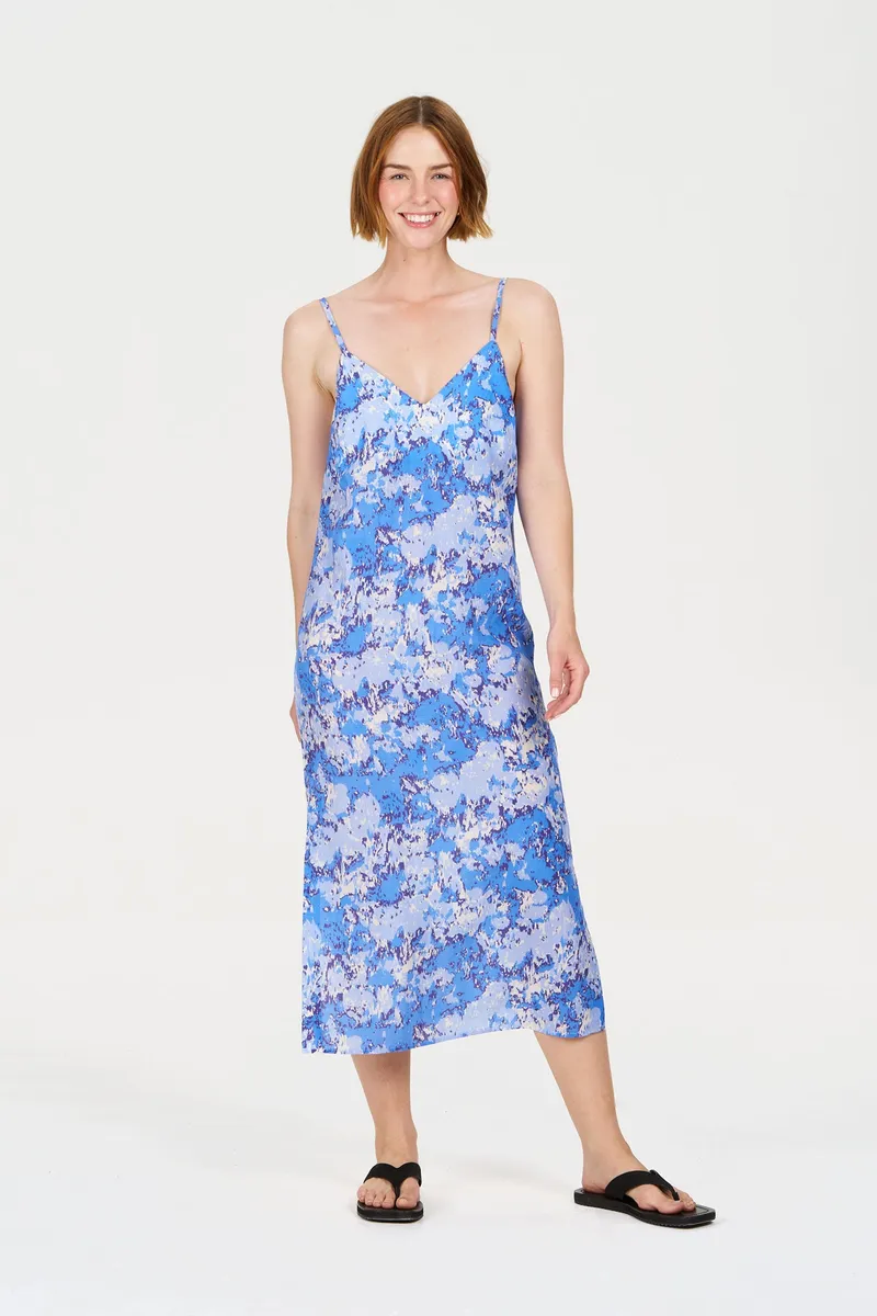 KOMODO KOMODO Damen vegan Kleid Miller Acid Blue, Blau, – Produktbild 1 von 1