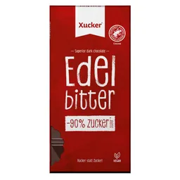 Xucker Vegane Edelbitter-Schokolade mit Xylit (80g) – Produktbild 1 von 1
