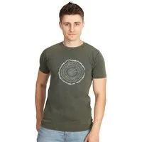 Life Tree Life-Tree Shirt aus Biobaumwolle Fairwear für Herren "Treeslice" in Washed White/Blue/Red/Green, Grün, – Produktbild 1 von 1