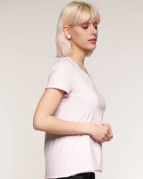Alma & Lovis Alma & Lovis Shirt aus Bio-Baumwolle | V-Neck Shirt, Dusty rose (rosa), – Produktbild 4 von 4