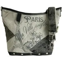 Sunsa Sunsa Umhängetasche Canvas Tasche graue Vintage Schultertasche – Produktbild 1 von 2