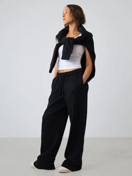 Honest Basics Honest Basics Damen Weite Jogger, Schwarz, – Produktbild 4 von 4