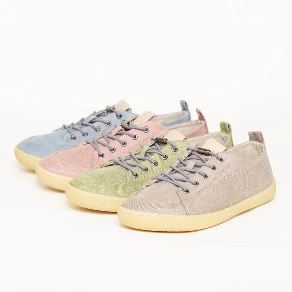 nahtur-design nahtur-design Barfußschuhe aus Bioleinen mit Kautschuksohle unisex, Grün, – Produktbild 2 von 8