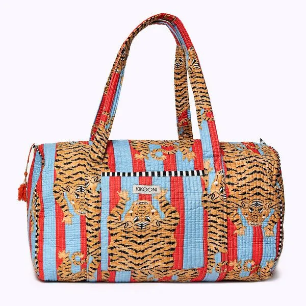 KIKOONI KIKOONI handgefertigte große Baumwolltasche "K. Shopper", Poppy tiger funky, – Produktbild 1 von 4