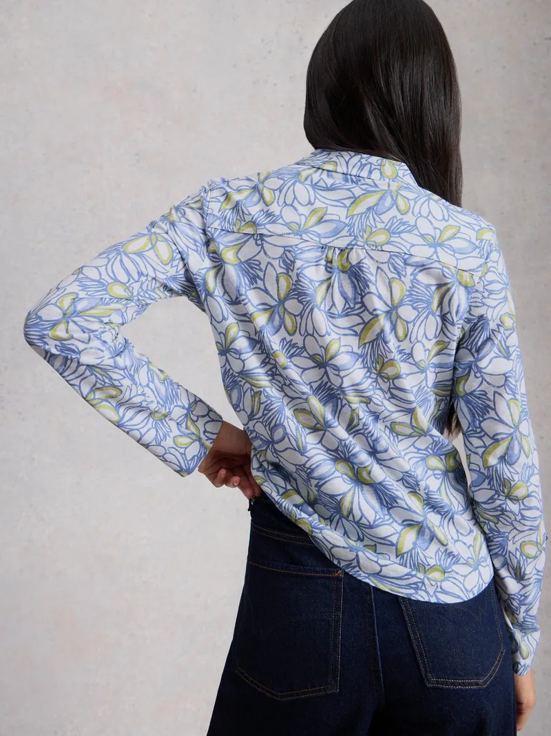 White Stuff Jerseybluse Allie - 50, Weiß print, – Produktbild 4 von 4