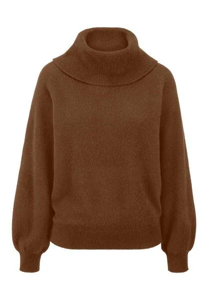 hessnatur hessnatur Strick-Pullover Relaxed aus Cashmere mit Recyclinganteil, Bernsteinbraun, – Produktbild 3 von 4