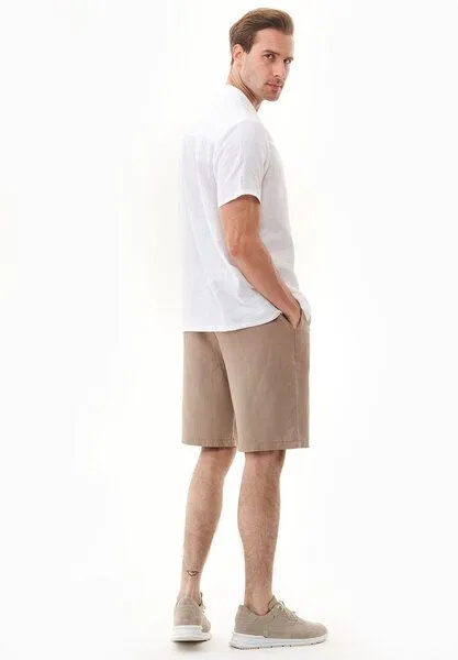 ORGANICATION ORGANICATION Shorts aus TENCEL Lyocell und Leinen, Braun(deep taupe), – Produktbild 1 von 3