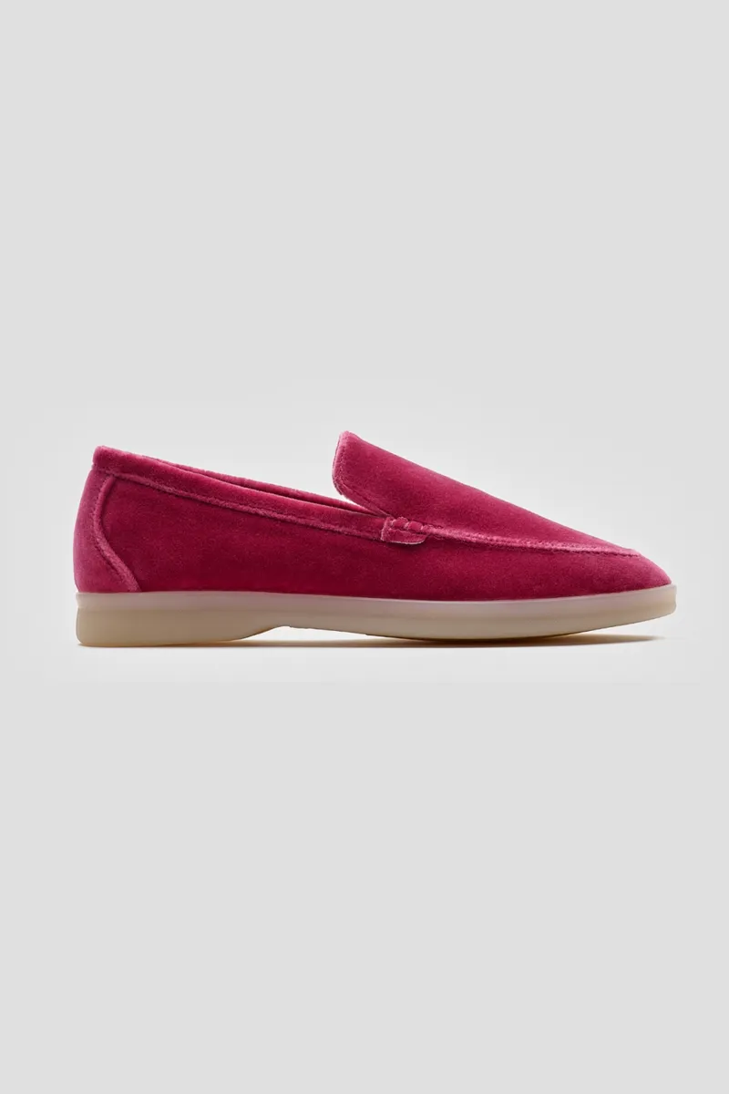 Solari Milano Solari Milano Damen vegan Loafer Samt Rosa, Dunkelpink, – Produktbild 2 von 2