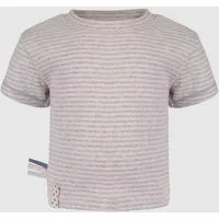OrganicEra Baby S/S T-shirt Gestreift 'OrganicEra' aus Bio-Baumwolle, Rose melange (rose), – Produktbild 1 von 1